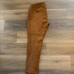 NWOT Chaps Women's Stretch Suede Straight Leg Pants in Brown